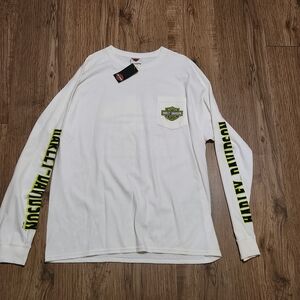 Harley-Davidson White Long Sleeve Shirt